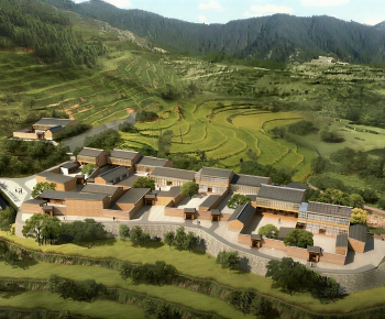 Modern Architectural Bird's-eye View Planning-ID:562908892