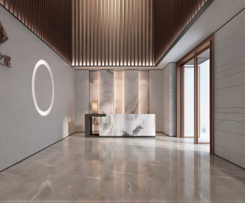 Modern Office Reception Desk-ID:581197022