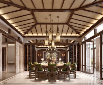 Southeast Asian Style Dining Room-ID:261586909