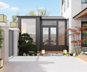 Japanese Style Courtyard/landscape-ID:381538999