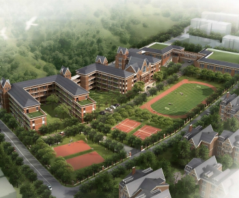 Modern Architectural Bird's-eye View Planning-ID:924580171