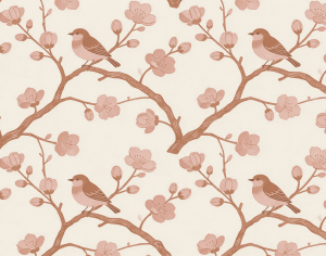 ModernAnimal And Plant Pattern Wallpaper