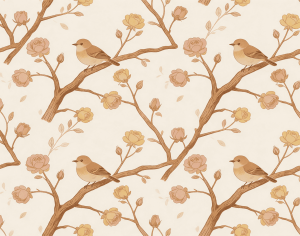 ModernAnimal And Plant Pattern Wallpaper