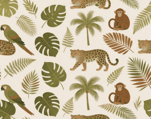 ModernAnimal And Plant Pattern Wallpaper