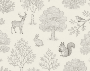 ModernAnimal And Plant Pattern Wallpaper
