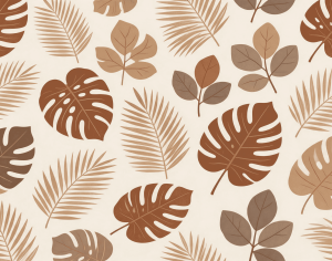 ModernAnimal And Plant Pattern Wallpaper