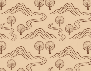 ModernAnimal And Plant Pattern Wallpaper