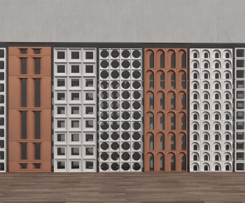 Modern Cement Brick Screen Partition-ID:284463884