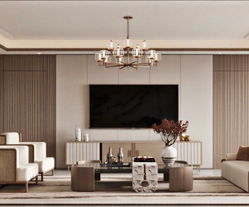 New Chinese Style A Living Room-ID:130573035