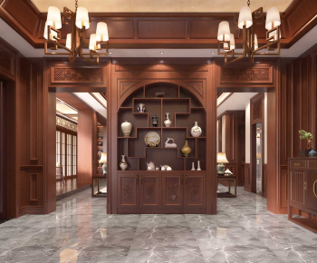 New Chinese Style A Living Room-ID:260099899