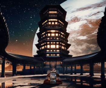 New Chinese Style Courtyard/landscape-ID:628338103