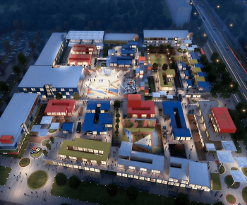 Modern Architectural Bird's-eye View Planning-ID:825619743