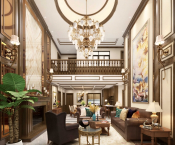 New Chinese Style A Living Room-ID:153728962