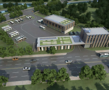 Modern Architectural Bird's-eye View Planning-ID:825624941