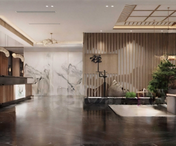 New Chinese Style Office Reception Desk-ID:308826927