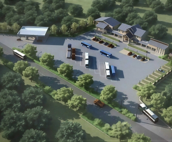 Modern Outdoor Parking Lot-ID:772933018