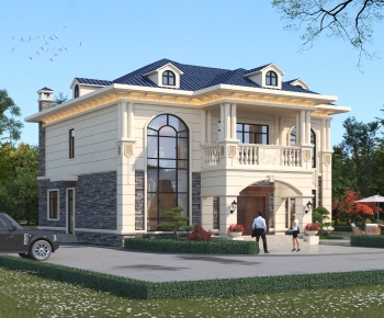 Simple European Style Detached Villa-ID:556133993