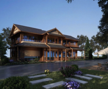Chinese Style Building Appearance-ID:192129629