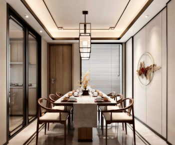 New Chinese Style Dining Room-ID:761802917