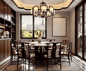 New Chinese Style Dining Room-ID:449629073