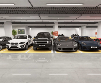 Modern Underground Parking Lot-ID:386369254