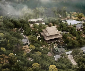 New Chinese Style Architectural Bird's-eye View Planning-ID:489029964