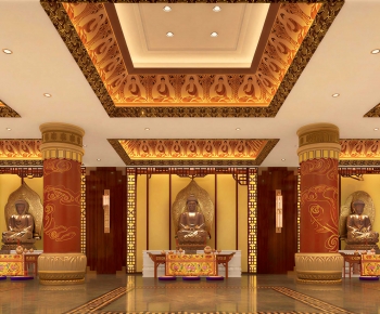 Chinese Style Buddhist Temples-ID:668070374