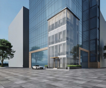 Modern Appearance Of Commercial Building-ID:386821032