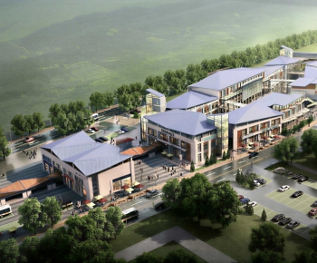 Modern Architectural Bird's-eye View Planning-ID:664474967