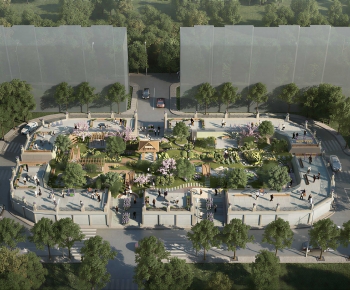Modern Architectural Bird's-eye View Planning-ID:992284068