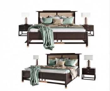 New Chinese Style Double Bed-ID:462874892