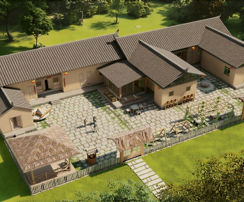 New Chinese Style Courtyard/landscape-ID:887792119