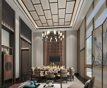 New Chinese Style Dining Room-ID:919218069