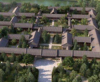 Chinese Style Architectural Bird's-eye View Planning-ID:123357068