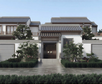 New Chinese Style Facade Element-ID:563406948