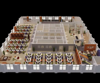 Modern Bird 's-eye View Of Office-ID:763437992