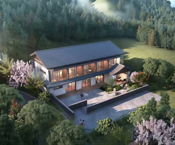New Chinese Style Courtyard/landscape-ID:878649953