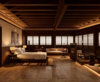 New Chinese Style Bedroom-ID:338402031