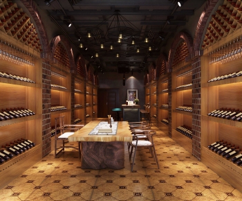Industrial Style Wine Cellar/Wine Tasting Room-ID:403734927