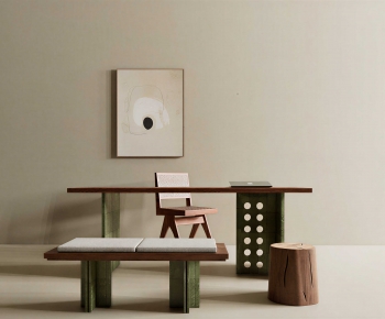Modern Computer Desk And Chair-ID:579628979