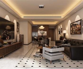 Modern A Living Room-ID:988842961