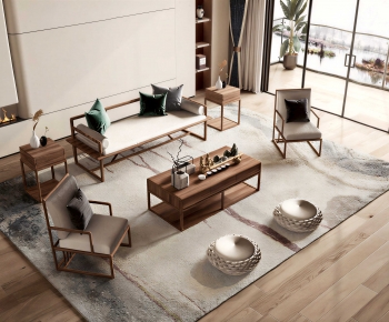 New Chinese Style Sofa Combination-ID:552010066