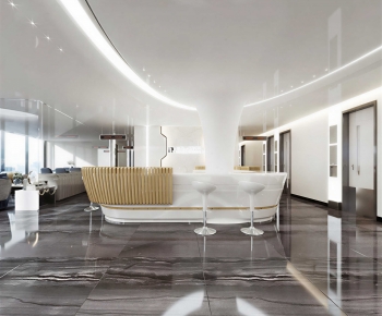 Modern Office Reception Desk-ID:692415959