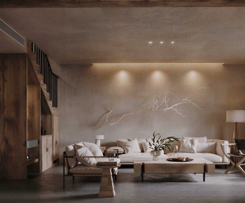 Wabi-sabi Style A Living Room-ID:514100079