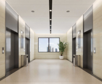 Modern Office Elevator Hall-ID:894073962