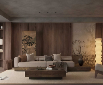 Wabi-sabi Style A Living Room-ID:161068923