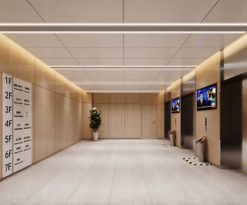 Modern Office Elevator Hall-ID:172704944