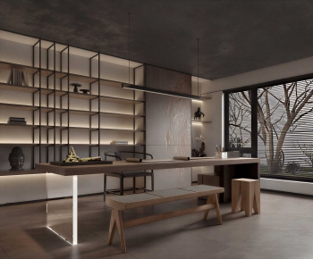 Wabi-sabi Style Study Space-ID:501013992
