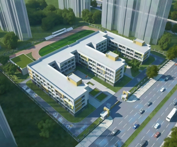 Modern Architectural Bird's-eye View Planning-ID:556684977