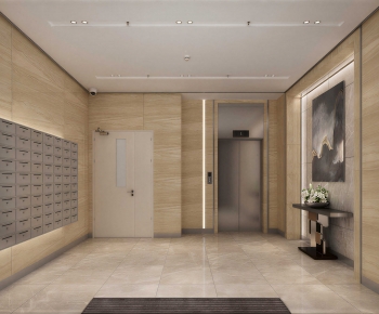 Modern Office Elevator Hall-ID:491031897